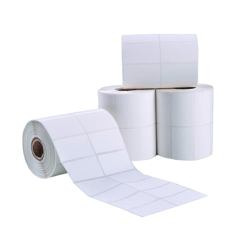 Plain White King Brand Taffeta Label Roll for Barcode Printer use